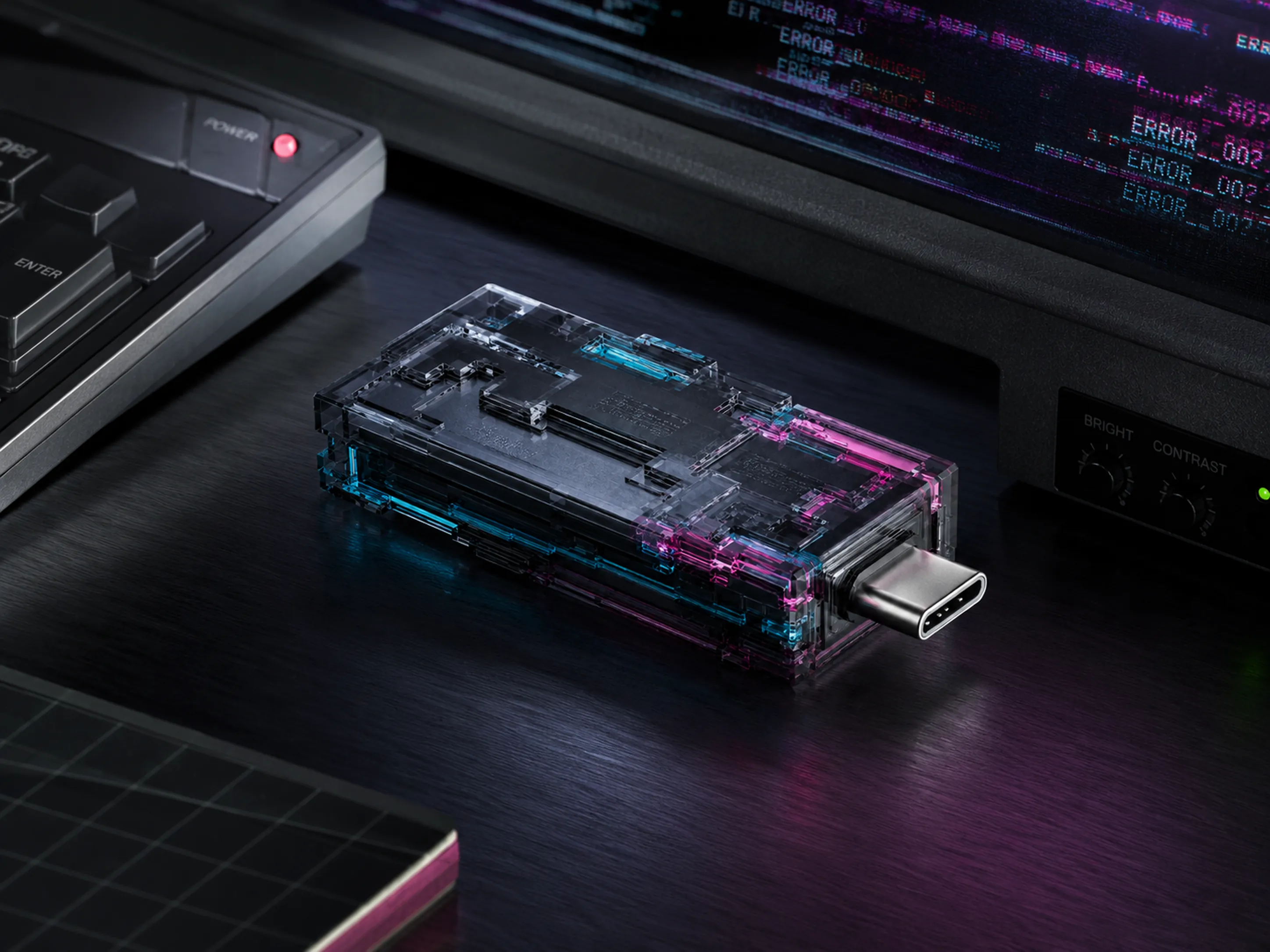USB con forma de archivo corrupto — foto editorial